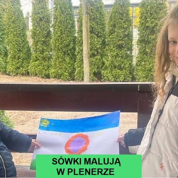 Sówki malują w plenerze