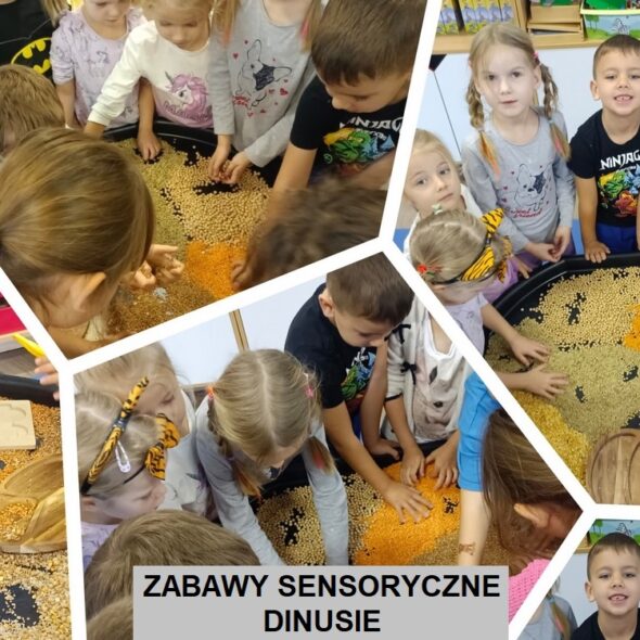 Zabawy sensoryczne - Dinusie